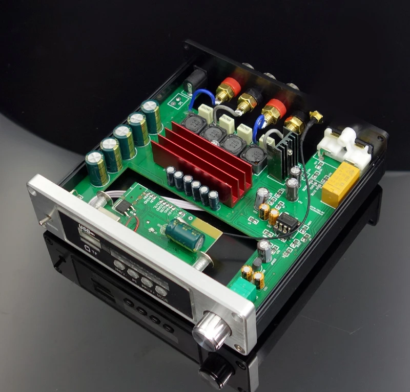 KYYSLB DC12~ 25 в 100 Вт* 2 DP2 4,0 Bluetooth усилитель TPA3116D2 без потерь плеер цифровой усилитель с USB TF 4~ 8 Ом 20 Гц~ 30 кГц