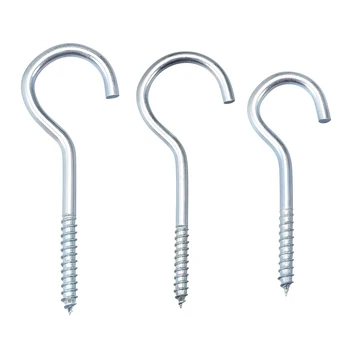 

uxcell 20/30/50pcs Screw Eye Hooks Self Tapping Screw-in Hanger Eye-Shape Ring Hooks Screw Ceiling Hooks hanging eye hook