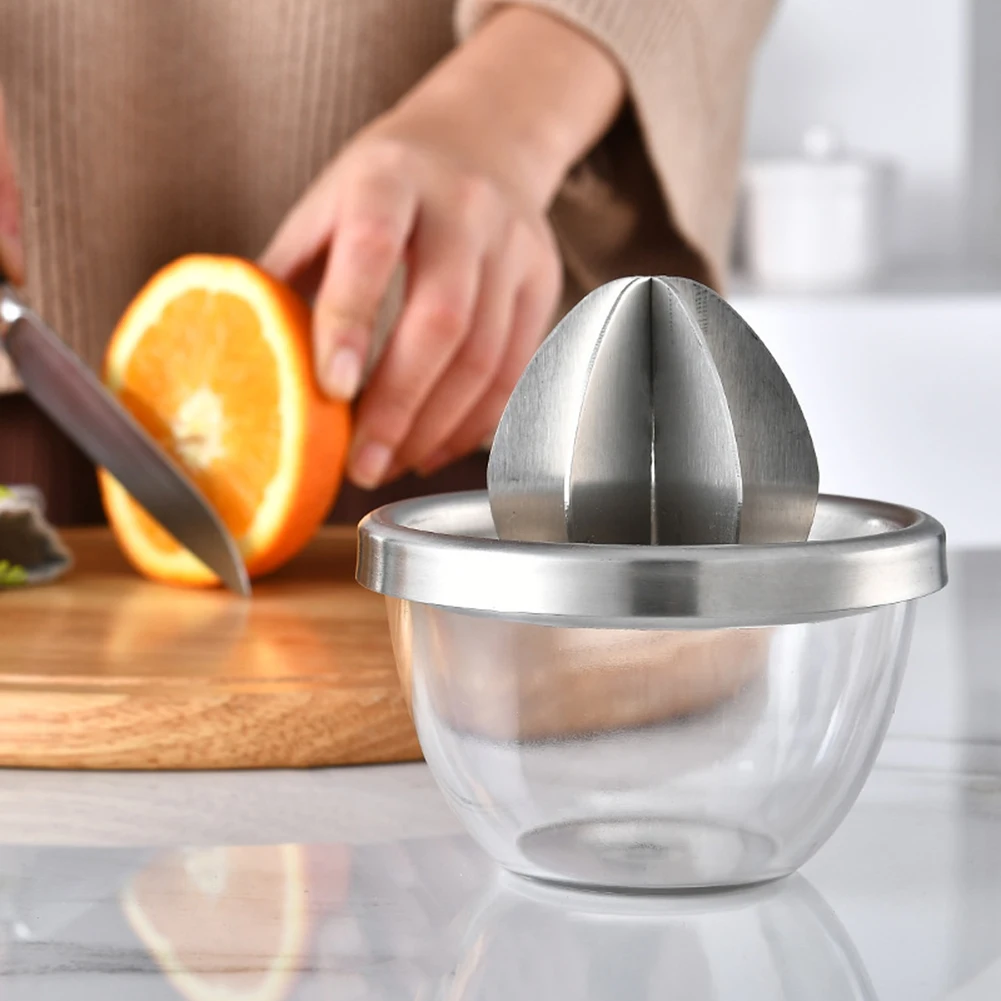 Portable Stainless Steel Fruits Orange Lemon Non-slip Squeezer Manual Juicer Kitchen Tool New Made from high quality stainless