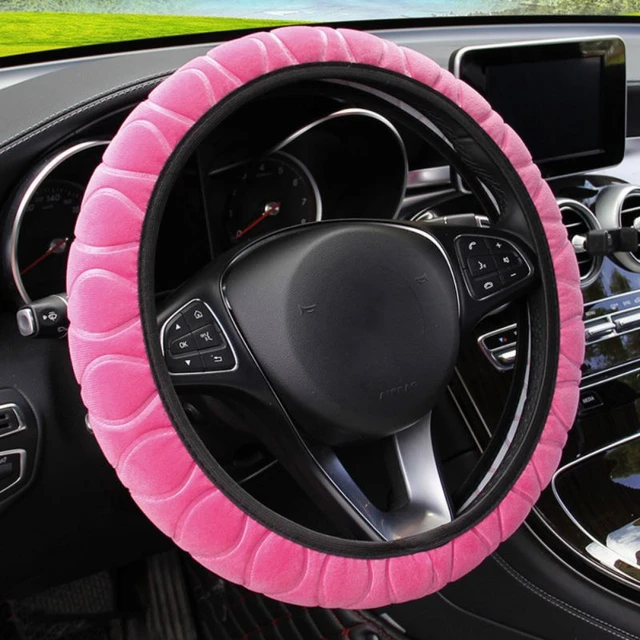 Housses universelles de volant de voiture en peluche, frein à main et housse  de vitesse en fausse fourrure, accessoires de voiture, hiver, ensemble de 3  pièces - AliExpress