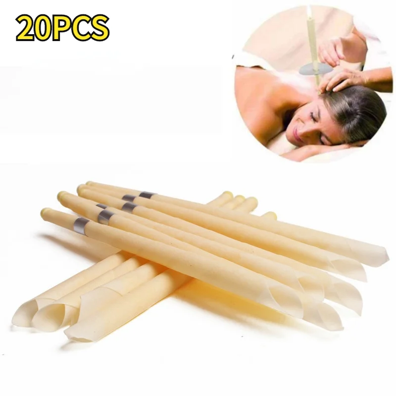 10 20Pcs Ear Candles Natural Beewax Ear Candle Ear Treatment Ear Wax Removar Chinese Type