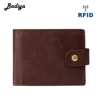 

RFID Men Wallet Vintage Genuine Leather Business Clutch Bag Multi-card Position Credit Card Holder Short Bifold Male Coin Purse