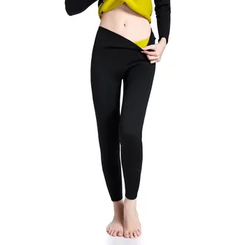 

OUTAD 2018 Comfortable Women Yoga pants Super Stretch Neoprene Rubber Stretch Pants Ladies Bodyshape Slim Capris Trouser Pant