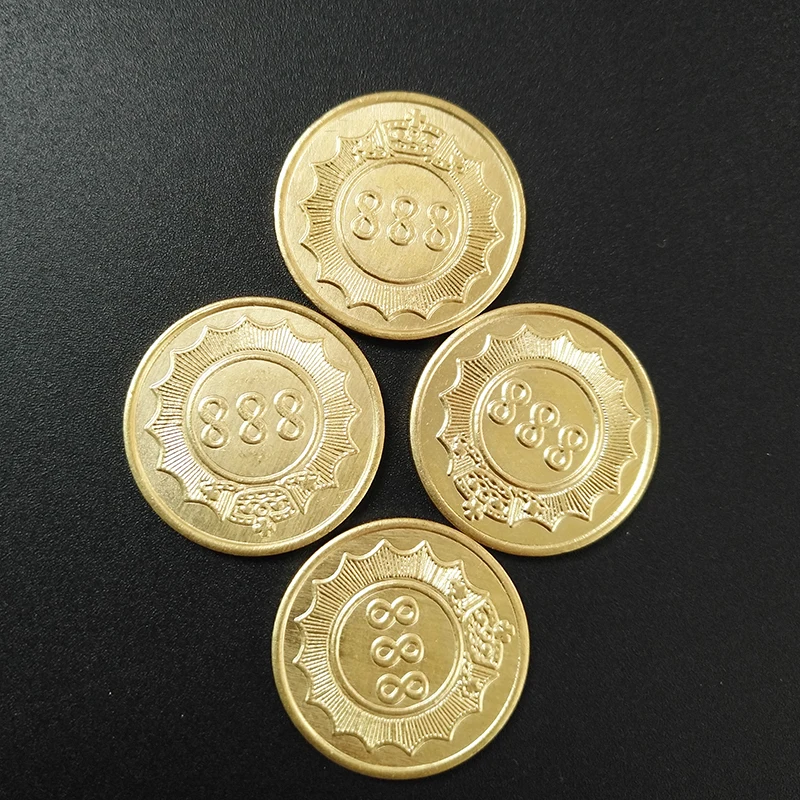 500pcs 23*1.85mm Stainless Steel Brass Game Token Coins Arcade Game Machine Token Coin