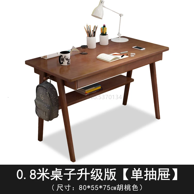 Твердый деревянный стол простой домашний настольный компьютерный стол спальня студенческий стол современный скандинавский стол для учебы - Цвет: Прозрачный
