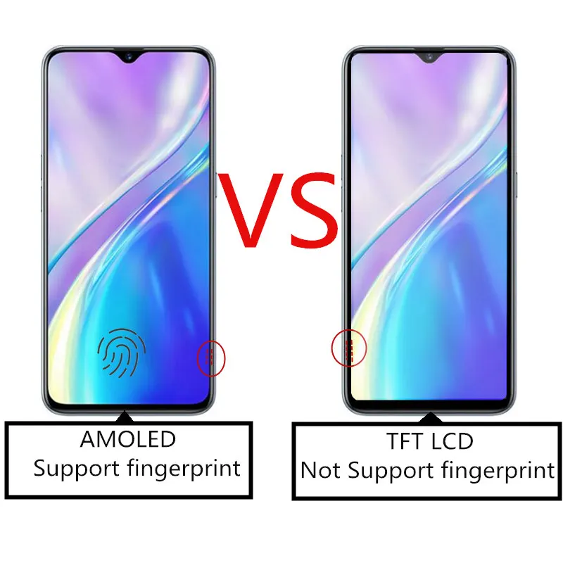 tft display vs super amoled display price