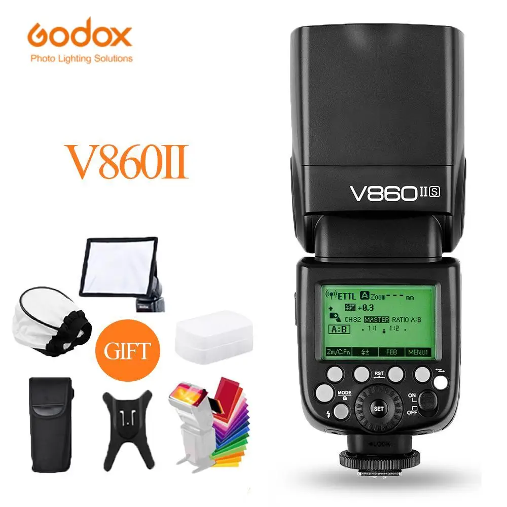 Вспышка Godox V860II новая вспышка для камеры HSS TTL литий-ионная батарея Sony Nikon Canon Olympus