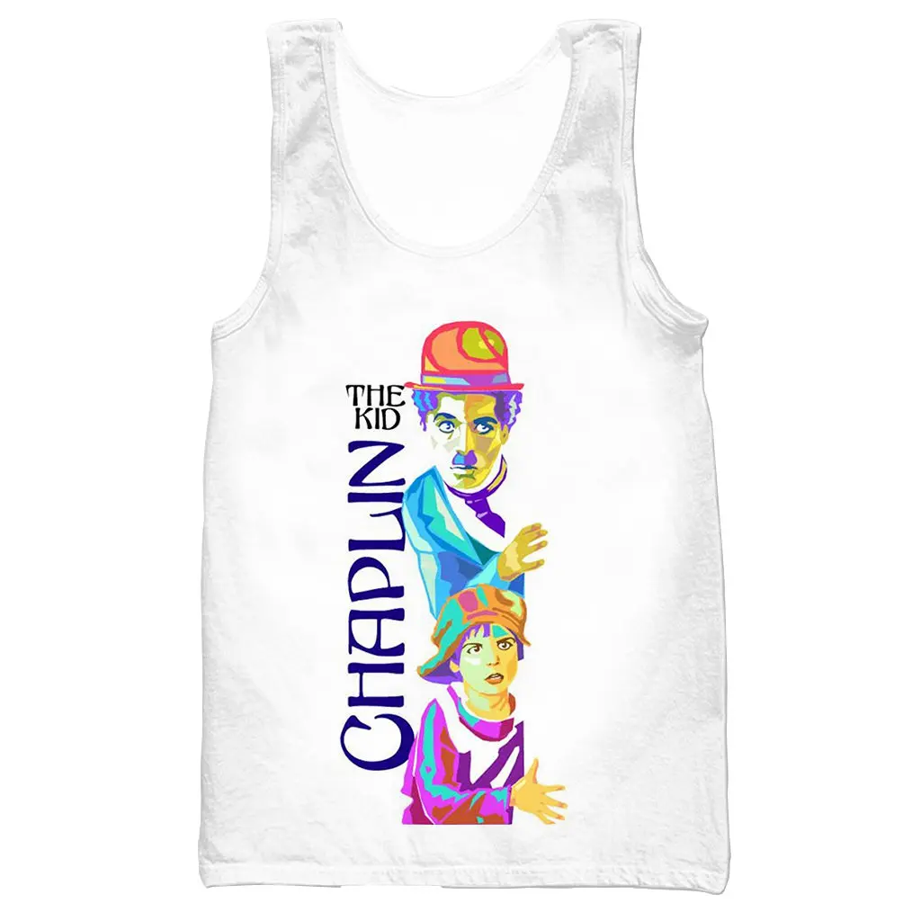 Chaplin 3D Печатный Топ на бретелях для мужчин модный летний топ на бретелях для работы Мужские Женские топы