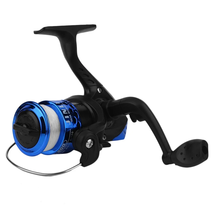 2Pcs Yumoshi Blue/Yellow Jl200 Electroplating Fishing Reel Gear Ratio 5.1: 1 Spinning Reel with Fishing Line Hot New Style