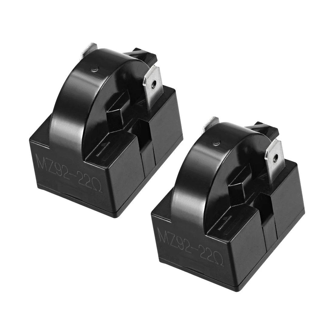 

2 Pcs 22 Ohm 2 Pin Refrigerator PTC Starter Relay Black