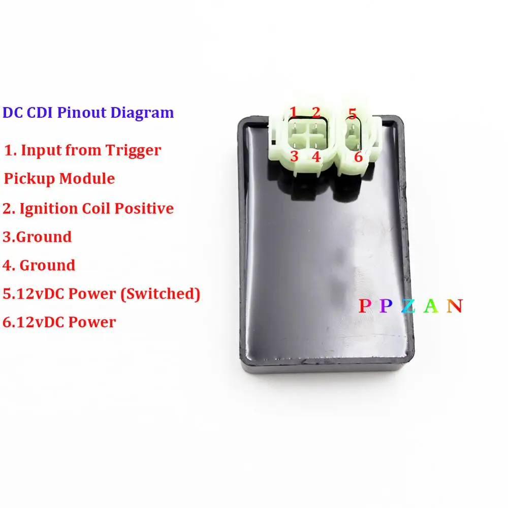 GY6 50cc 125cc 150cc 250cc 300cc газовые скутеры 6 Pin DC CDI Коробка мопеды китайские запчасти PPZAN