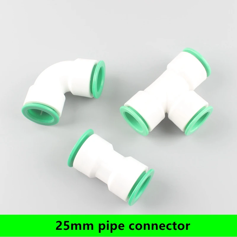 Прямой коленчатый тройник из полипропилена 25 мм быстроразъемный соединитель для