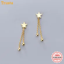 Trustdavis, Настоящее серебро 925 пробы, серьги-гвоздики со звездами, подарок для женщин, девочек, детей, леди DA116