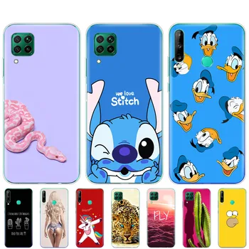 

For Huawei P40 Lite Case Soft TPU Silicon Phone Cover For Huawei P40 Lite E P40Lite Bumper Coque Skin shockproof cute