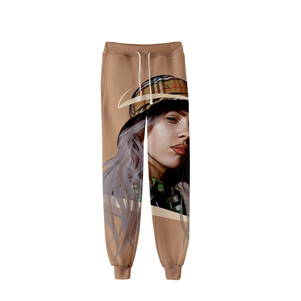Новая горячая распродажа, повседневные брюки Billie Eilish3D для мужчин и женщин, модные осенние и зимние удобные белые спортивные штаны с 3D рисунком для мальчиков и девочек