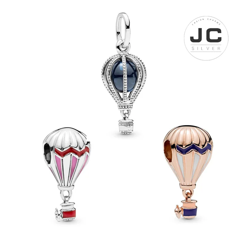

DIY Fashion Charms 925 Sterling Silver Hot Air Balloon Pendant, Suitable for Bracelet Necklace Woman Accessories Jewelry Gift
