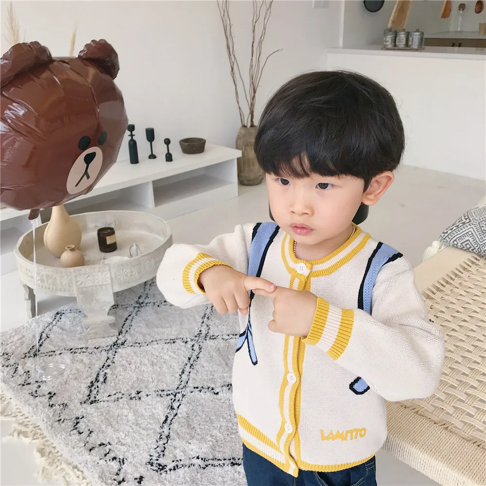 Lmt1703 Autumn And Winter New Products Child Super Cute Cartoon-Style School Bag Jacquard Pure Cotton Wire mao zhi shan