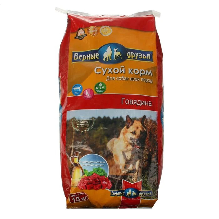

Dry food "True Friends" for dogs of all breeds, beef, 15 kg 2434369