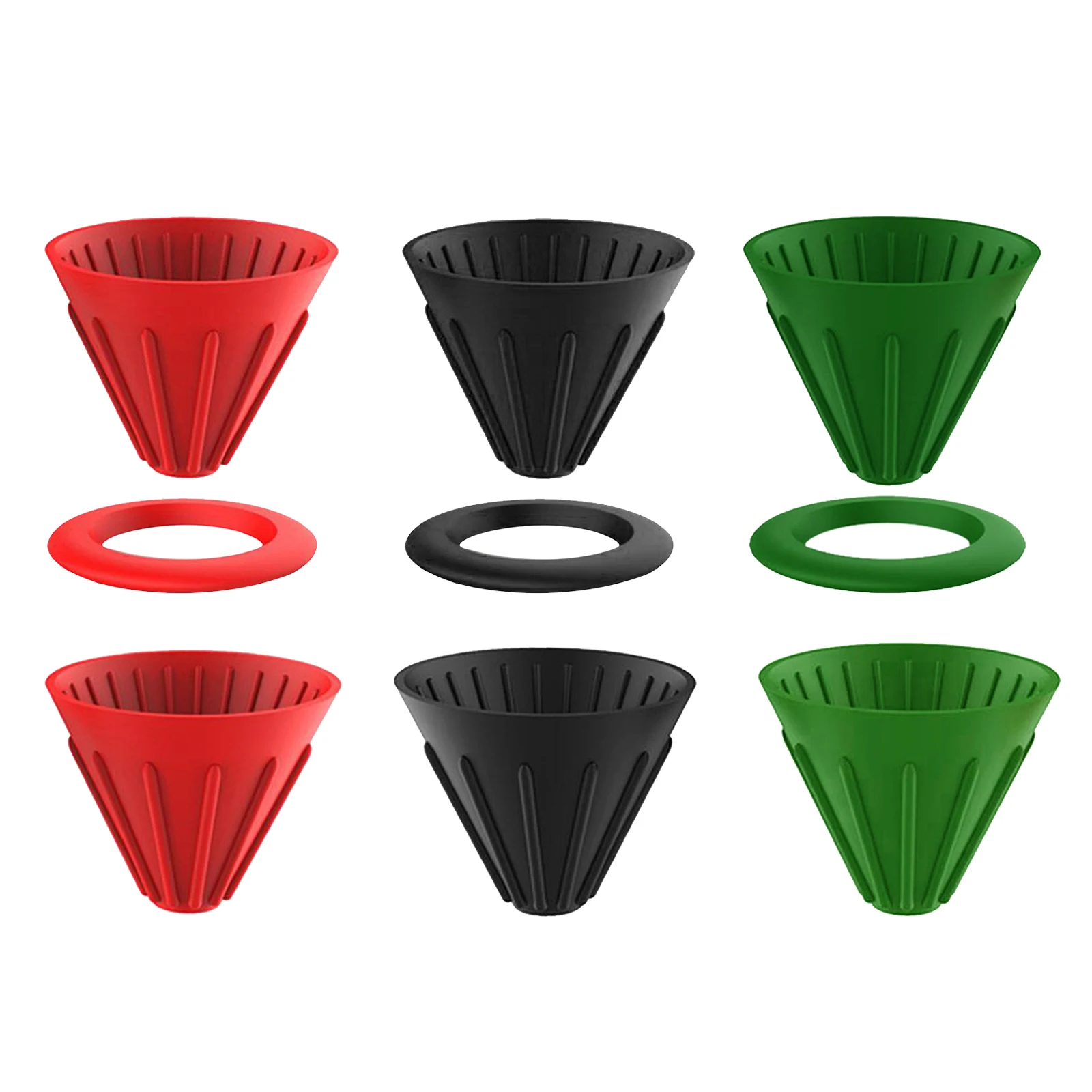 Foldable Pour Over Cone Dripper Reusable Coffee Filter Cup Holder Silicone Portable Filter Makers Travel Cone Camp Drip