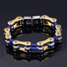 SDA Femal Мотоциклетная цепь Браслеты 10 мм шириной 316L браслет из нержавеющей стали Puck Rock Cool Styler Новое поступление YM121