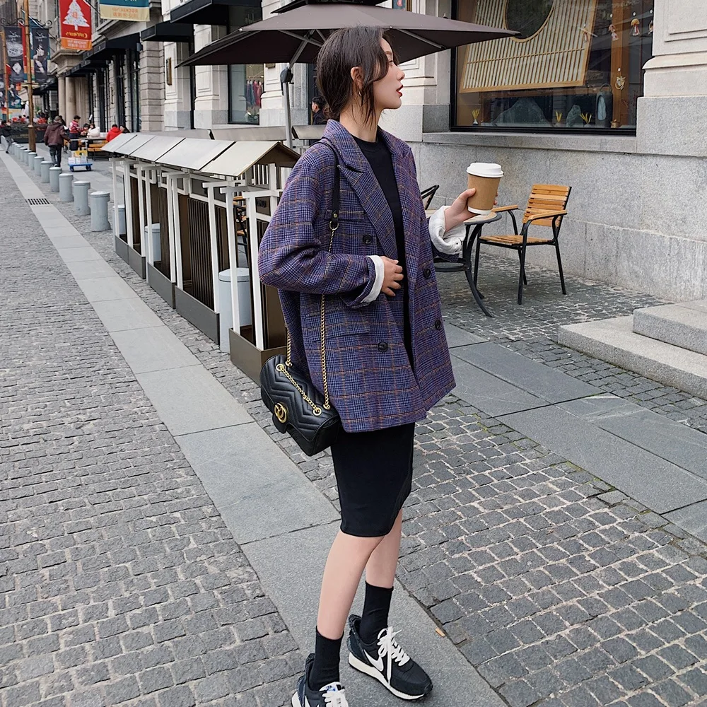 

Photo Shoot Retro Classic Pattern Small Suit 2020 Spring New Style Fashionable CHIC British-Style Suit Collar Coat Women's