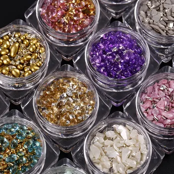

Hot Fashion Mixed Mini Round Thin Nail Art Glitter Paillette Nail Tip Bottle Gel Polish Decoration Manicure Tools