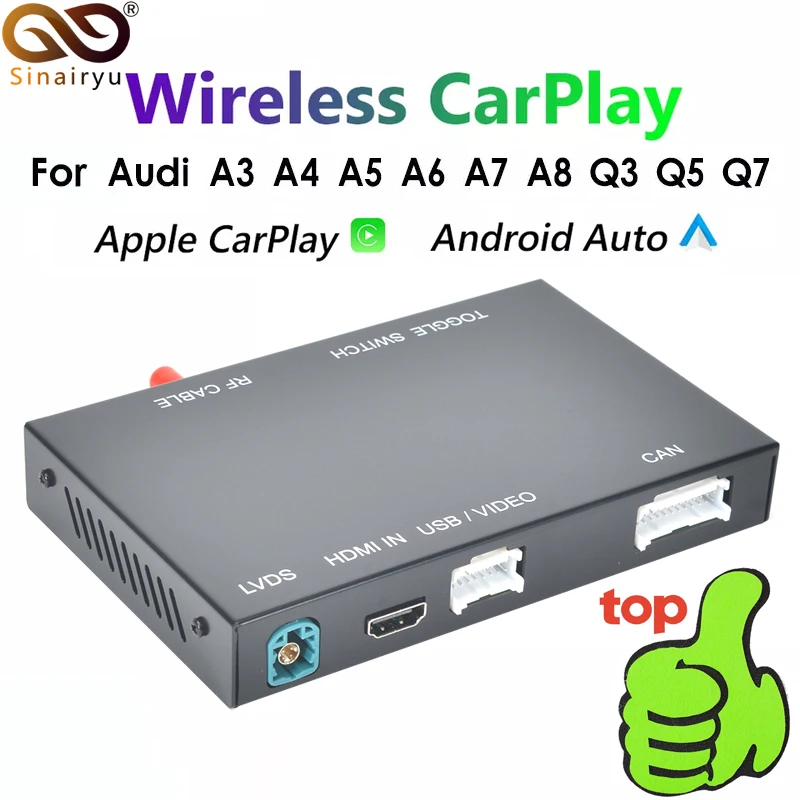 Wireless Apple Carplay Android Auto Module For AUDI B9 A5/S5/A4/A3 A6 A7 A8 Q2 Q3 Q5 Q7 B9 S5 MMI System Mirror-link Siri Voice