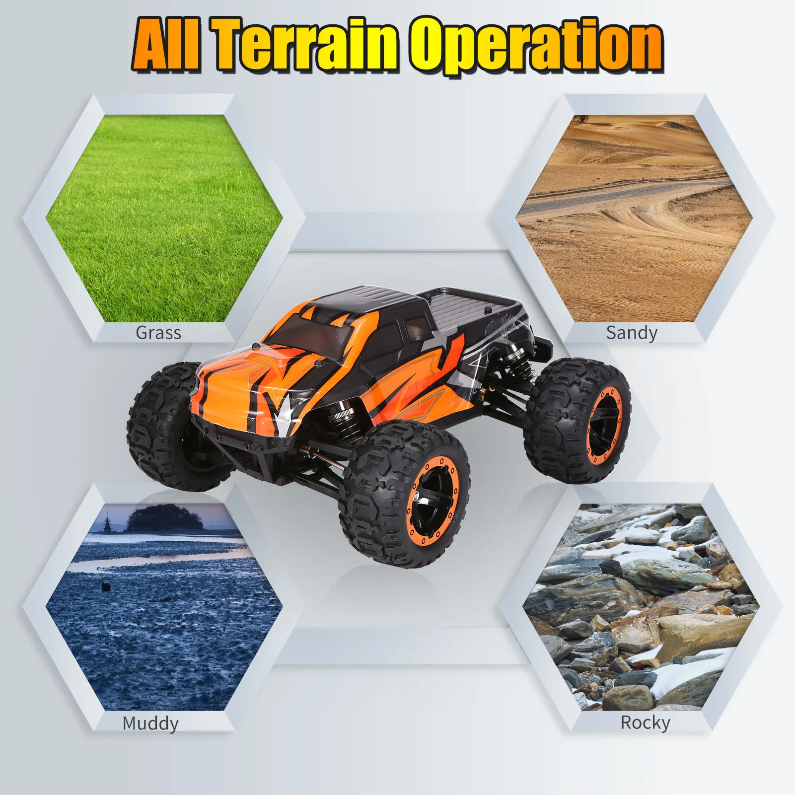 remote control stunt car 16889A-Pro 1:16 RC Car 4WD Big Foot RC Car 45 Km/h High Speed 2840 Brushless Motor 4X4 Waterproof Off-Road Truck Toys For Adult remote control cars & trucks