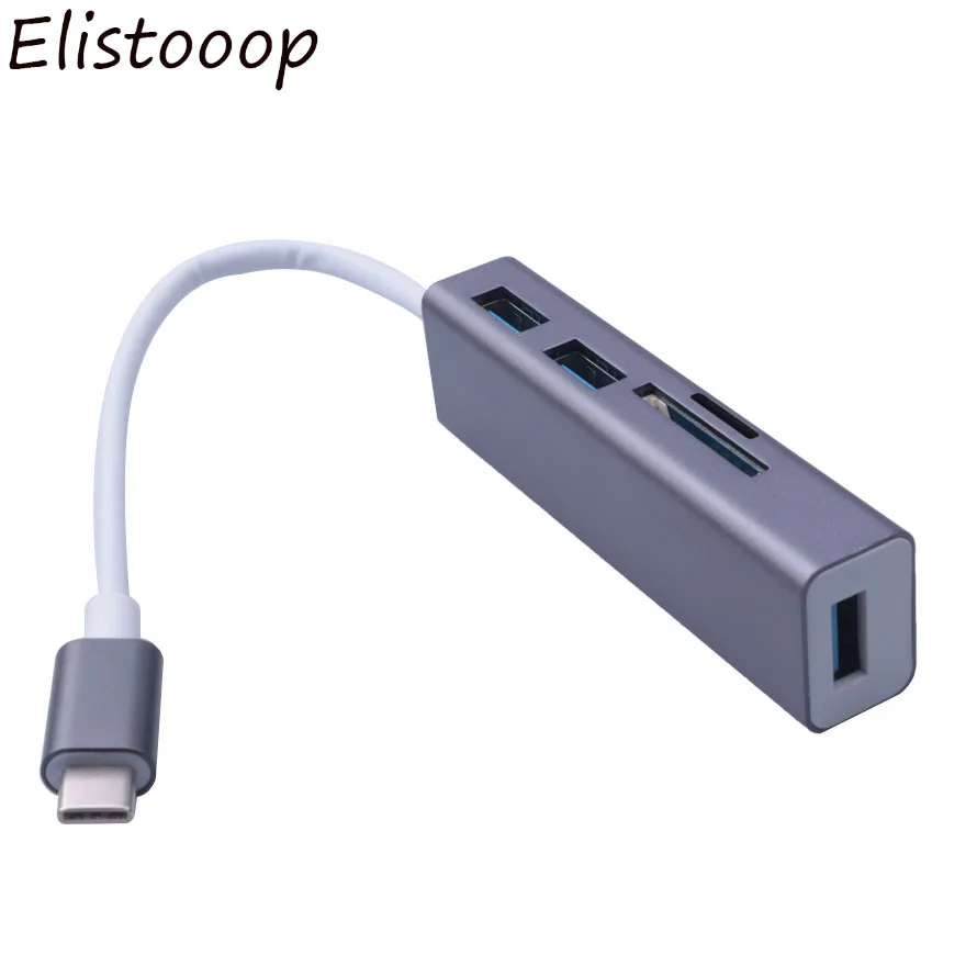 

3 Port USB 3.0 Hub USB 3.1 Type C Cable OTG SD/TF Card Reader For iMac for MacBook