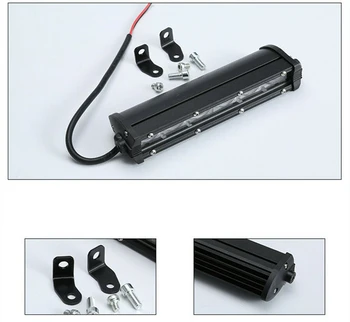 

6000K LED Strip Light 8 Inch Ultra Thin Spotlight Combination Driving Light Rugged Aluminum Bracket