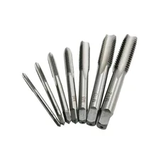 Plugue métrico rosca, 5 peças/7 pçs/set hss m3 m4 m5 m6 m8 m10 m12 máquina conjunto broca mão torneira ferramentas manuais