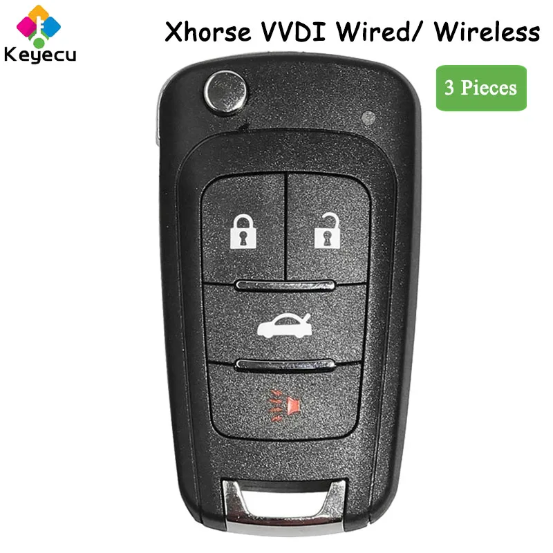 Пульт дистанционного управления для автомобиля XHORSE XKBU01EN XNBU01EN 4 кнопки 3 шт. |