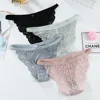 3 pièces coton doux femmes culotte de sous-vêtements solide confort caleçon sans couture dentelle slips pour femme Sexy taille basse culotte intimes ► Photo 2/6