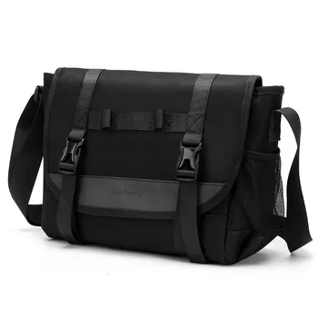 

New Messenger Bag Fashion Multifunctional Shoulder Bag Black Bag Mens Bag Waterproof and Easy To Match