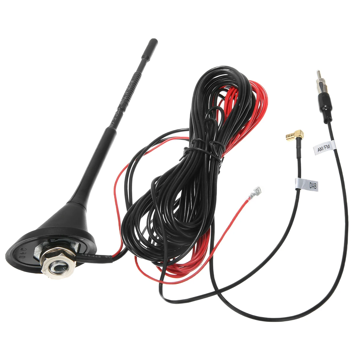 Universal 1set Roof Mount Active Amplified DAB + FM Radio Car Antenna Aerial Mast 174~237MHz/ L-Band 1452~1492MHz