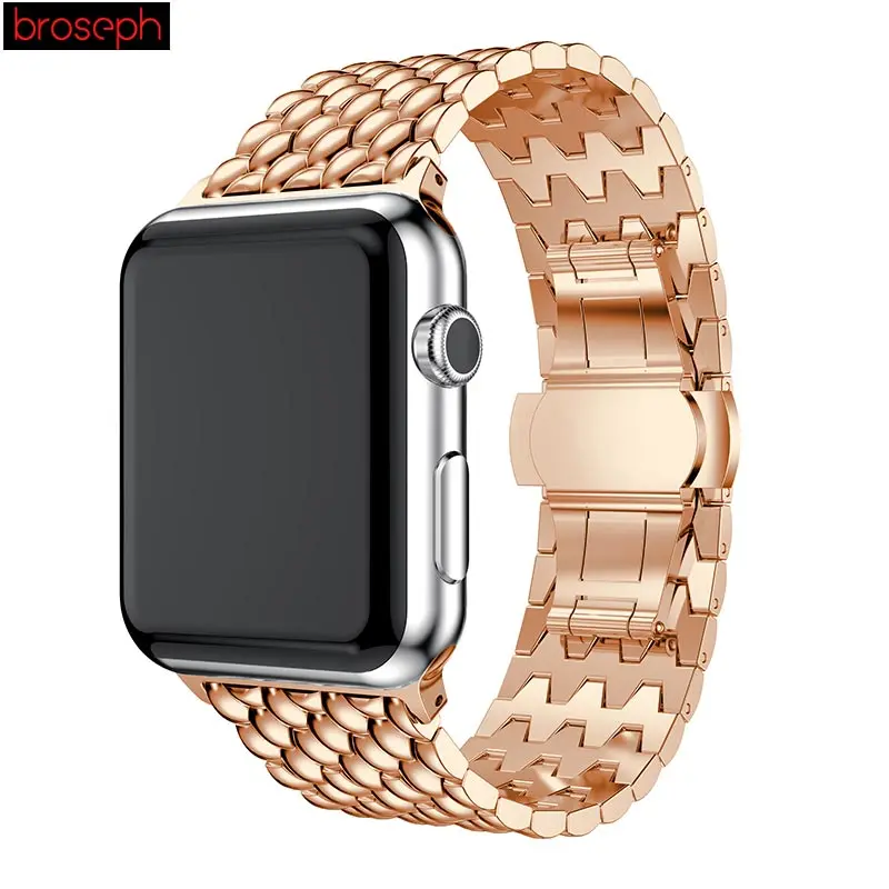 Ремешок для наручных часов Apple Watch Series 4 40 мм 44 Нержавеющая сталь часы ремешок для iwatch, версия 1, 2, 3, ремешок 38 мм 42 мм браслет пояса