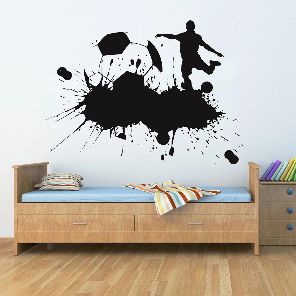 15 x FOOTBALL WALL decal sticker ART DECOR boys bedroom