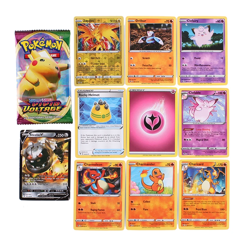 Карты Pokemon 200 V MAX 300 GX Лидер продаж для детей битва английская версия игра яркое