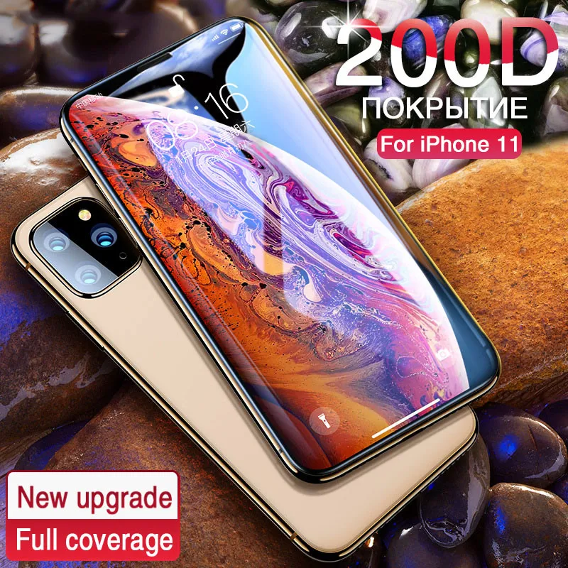 200D закаленное стекло на iphone 11 Pro 6 7 8 Plus протектор экрана на iphone X XR XS MAX защитное стекло на iphone 11 PRO MAX