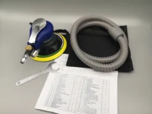Lixadeira pneumática com vácuo embutido, ferramenta de polimento excêntrico, 6 polegadas
