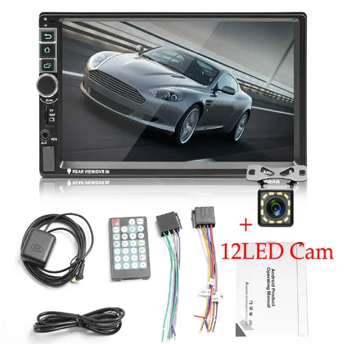 SWM 8802GPS радио автомобиля Android аудио плеер Зеркало Ссылка/Wifi 3g/USB/обратное изображение/рулевое колесо управление Handsfree Авторадио - Цвет: with 12led camera