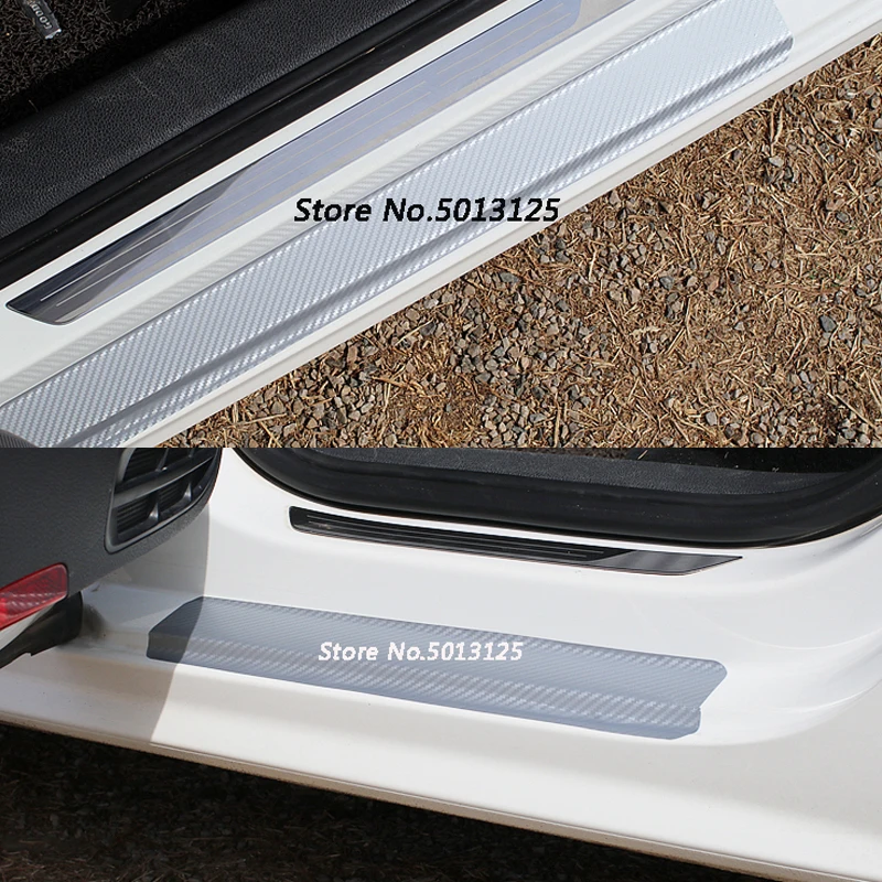 

For Subaru XV 2017 2018 2019 2020 3D Carbon Fiber Sticker Threshold Door Anti-kick Protection Sticker Protective Strip Sticker