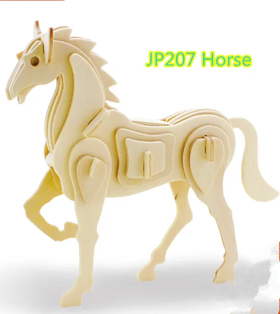 Новогодняя Рождественская игрушка Сделай Сам игрушки для животных 3D деревянная головоломка модель игрушки для сборки деревянные наборы для ремесла украшение стола для детей Kidsdongw - Цвет: Черный