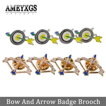 

1/5pcs Archery Accessories Bow And Arrow Shooting Badge Arrow Target Badge Archer Brooch Outdoor Hunting Shooting Sports Sign