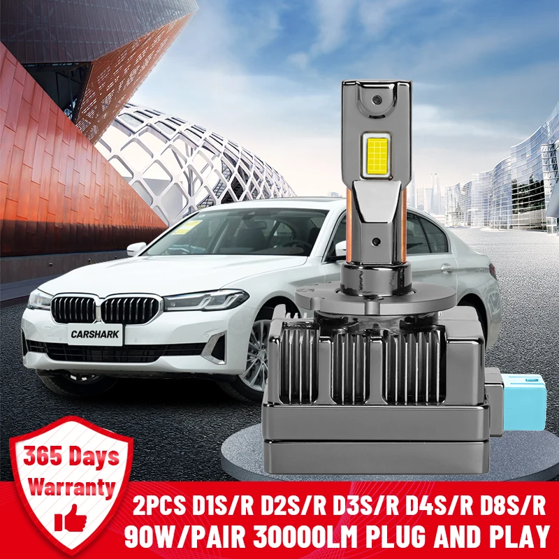 Светодиодная лампа Carshark D1S D3S 30000Lm D2S D4S D5S D8S автомобильная D1R D2R D3R D4R D5R D8R