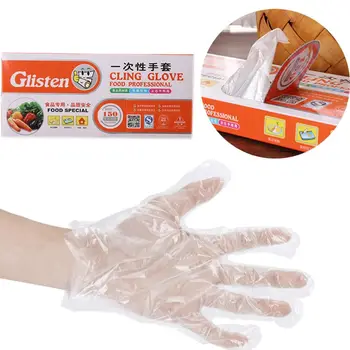 

100pcs Vinyl Disposable Gloves Powder Free Latex Free For Adult Kitchen Gloves QX2B