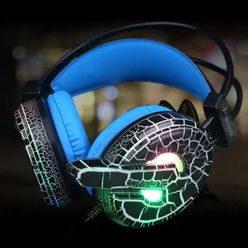 

Professional Gaming Headset LED Light Earphone Headphone with Microphone H6 Colorful luminous gaming headphones