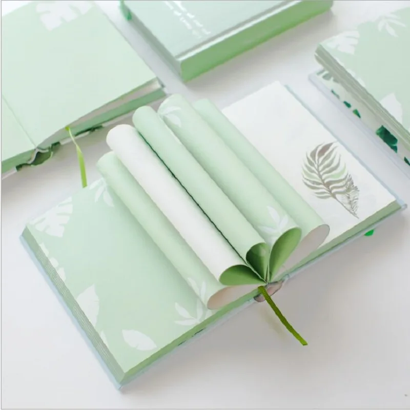 

partysu Contracted hardcover scrapbook Creative plants pocketbook Hand-painted color page diary