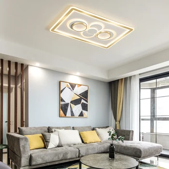 

Golden Acrylic Around bedroom ceiling lights for living room Plafond 10-25square meters Lighting fixtures lampe led plafond