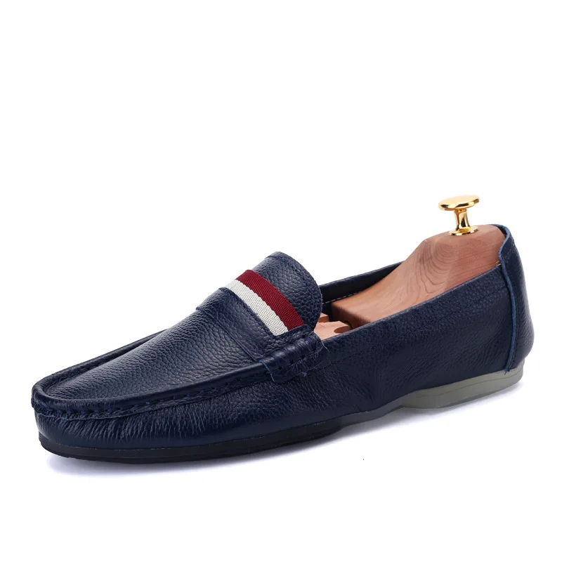 

Summer Soft Men Loafers High Quality Genuine Leather Moccasins Comfortable Man Slip-On Flats Casual Driving Shoe Zapatos Hombre